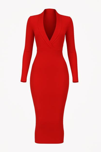 Angela robe longue décolletée