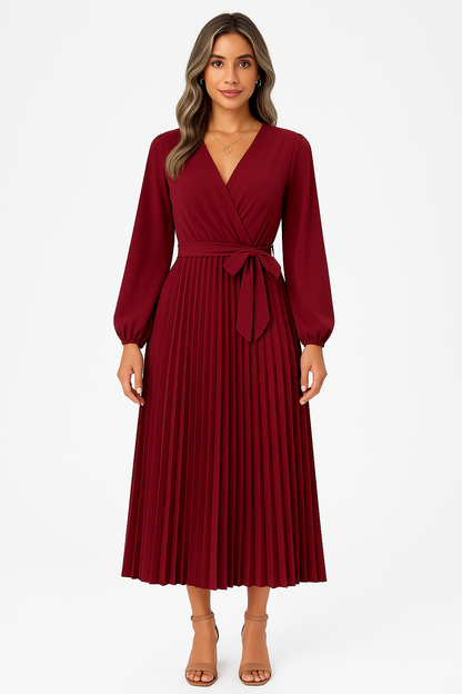 Carmen robe plissée
