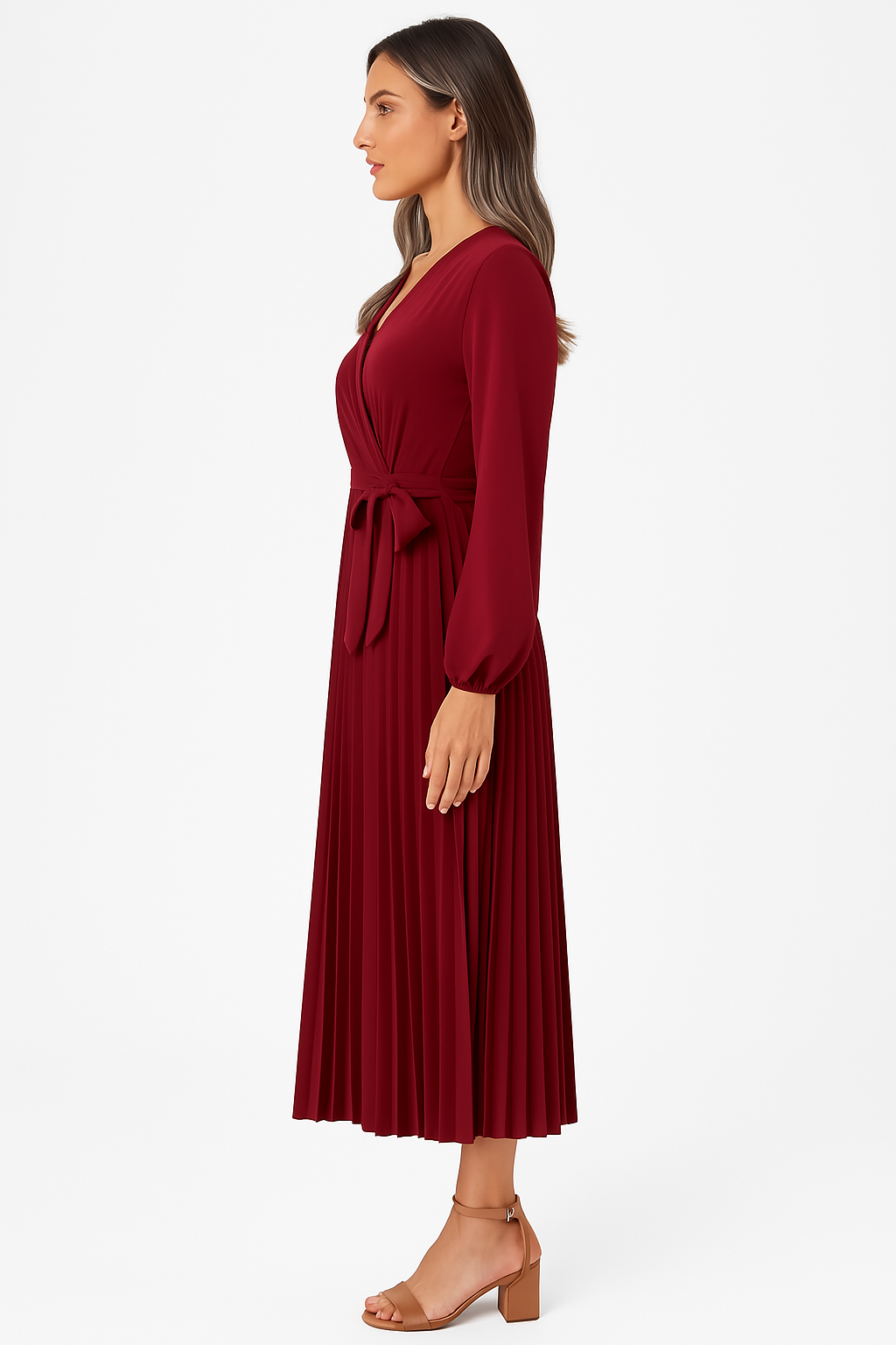 Carmen robe plissée