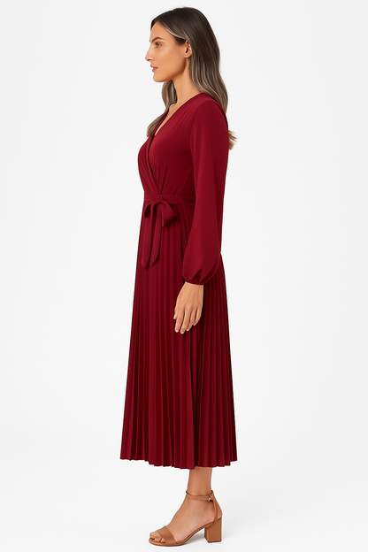 Carmen robe plissée