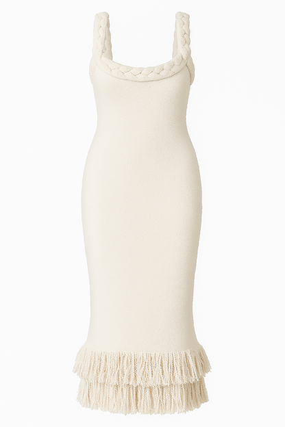 Kiara robe longue à franges
