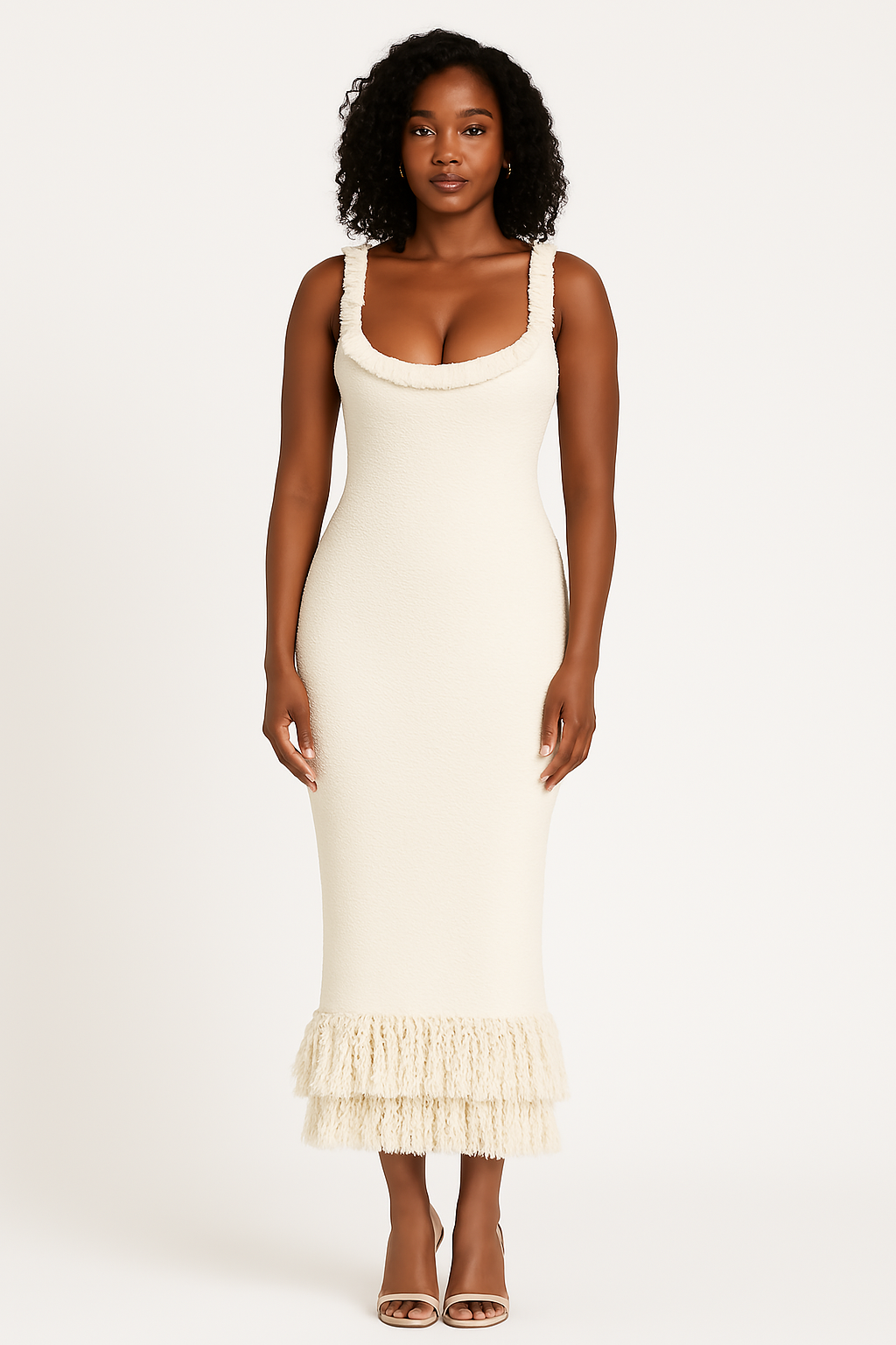 Kiara robe longue à franges